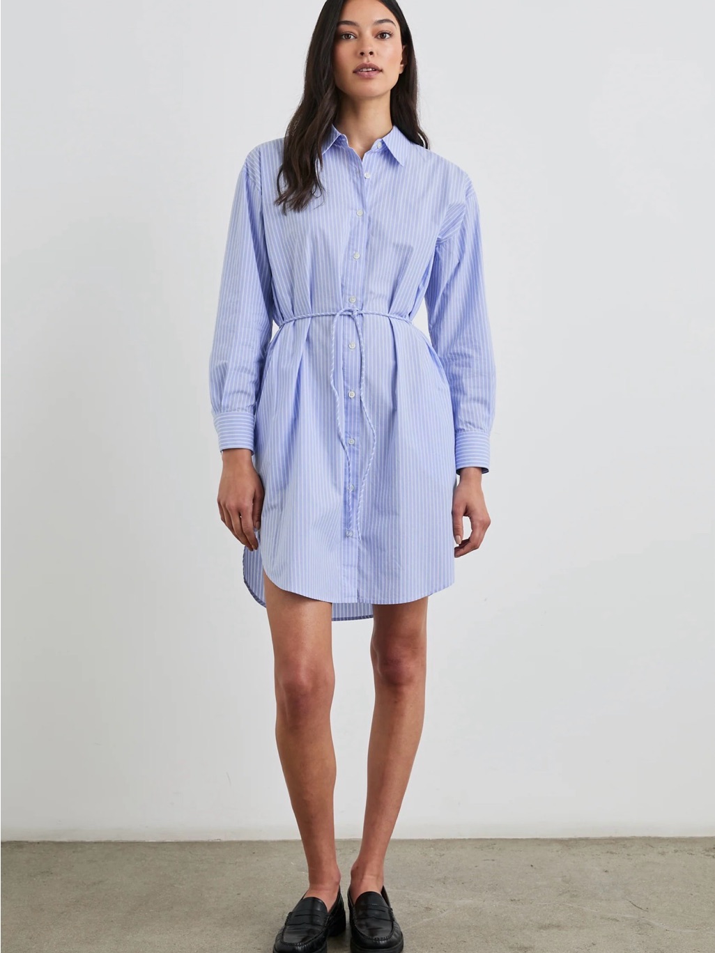 Rails Harmony Dress In Oxford White Stripe